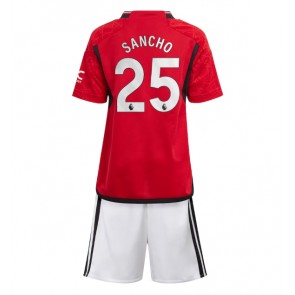 Manchester United Jadon Sancho #25 Domaci Dres za Dječji 2023-24 Kratak Rukavima (+ kratke hlače)